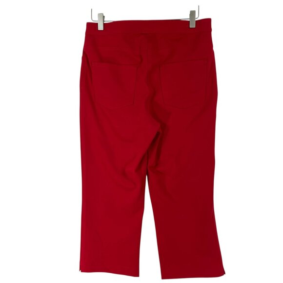 Nygard Women's  Red cropped Capri Pants  Stretchy Pull On Size 12 - Picture 9 of 15